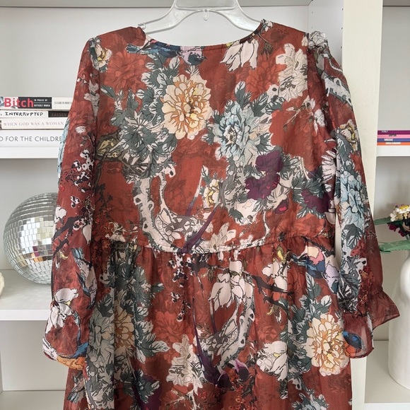 HEMANT & NANDITA Zeri Floral Peasant Dress - Picture 8 of 10